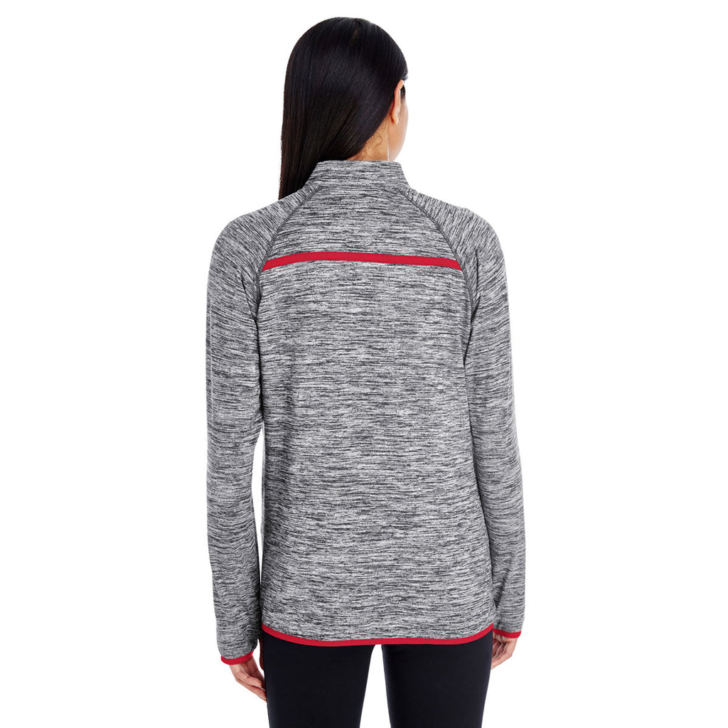 Holloway Women's Carbon Heather/Scarlet Force Training Top