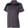 Holloway Women's Carbon/Black Closed-Hole Charge Polo