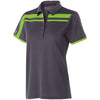 Holloway Women's Carbon/Lime Closed-Hole Charge Polo