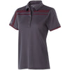 Holloway Women's Carbon/Maroon Closed-Hole Charge Polo