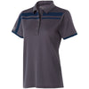 Holloway Women's Carbon/Navy Closed-Hole Charge Polo