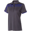 Holloway Women's Carbon/Purple Closed-Hole Charge Polo