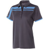 Holloway Women's Carbon/University Blue Closed-Hole Charge Polo