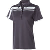 Holloway Women's Carbon/White Closed-Hole Charge Polo