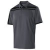 Holloway Men's Carbon/Black Closed-Hole Charge Polo