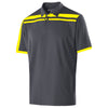 Holloway Men's Carbon/Bright Yellow Closed-Hole Charge Polo