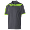 Holloway Men's Carbon/Lime Closed-Hole Charge Polo