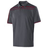 Holloway Men's Carbon/Maroon Closed-Hole Charge Polo