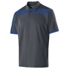 Holloway Men's Carbon/Royal Closed-Hole Charge Polo