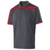 Holloway Men's Carbon/Scarlet Closed-Hole Charge Polo