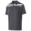 Holloway Men's Carbon/White Closed-Hole Charge Polo