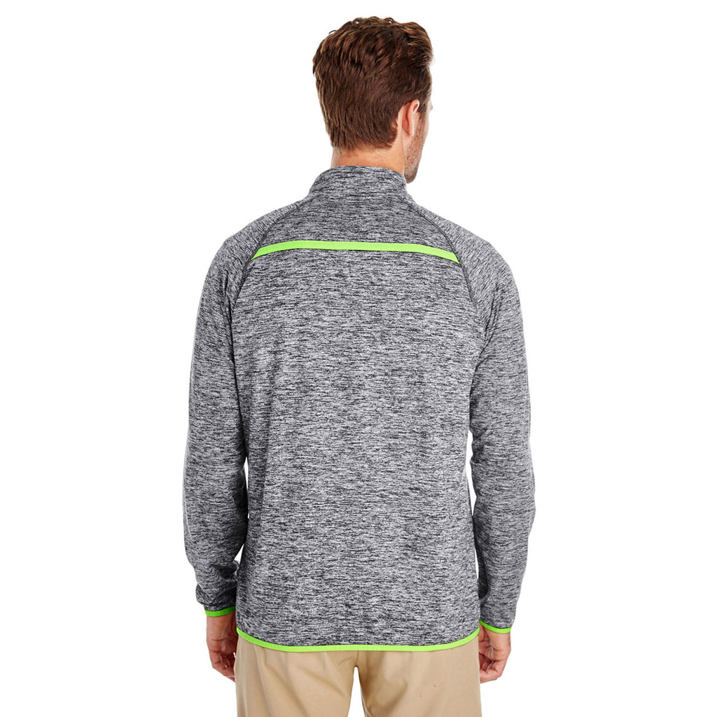 Holloway Men's Carbon Heather/Lime Force Training Top
