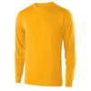 Holloway Men's Light Gold Long Sleeve Gauge Shirt
