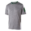 Holloway Men's Graphite Heather/Forest Short Sleeve Electron Shirt