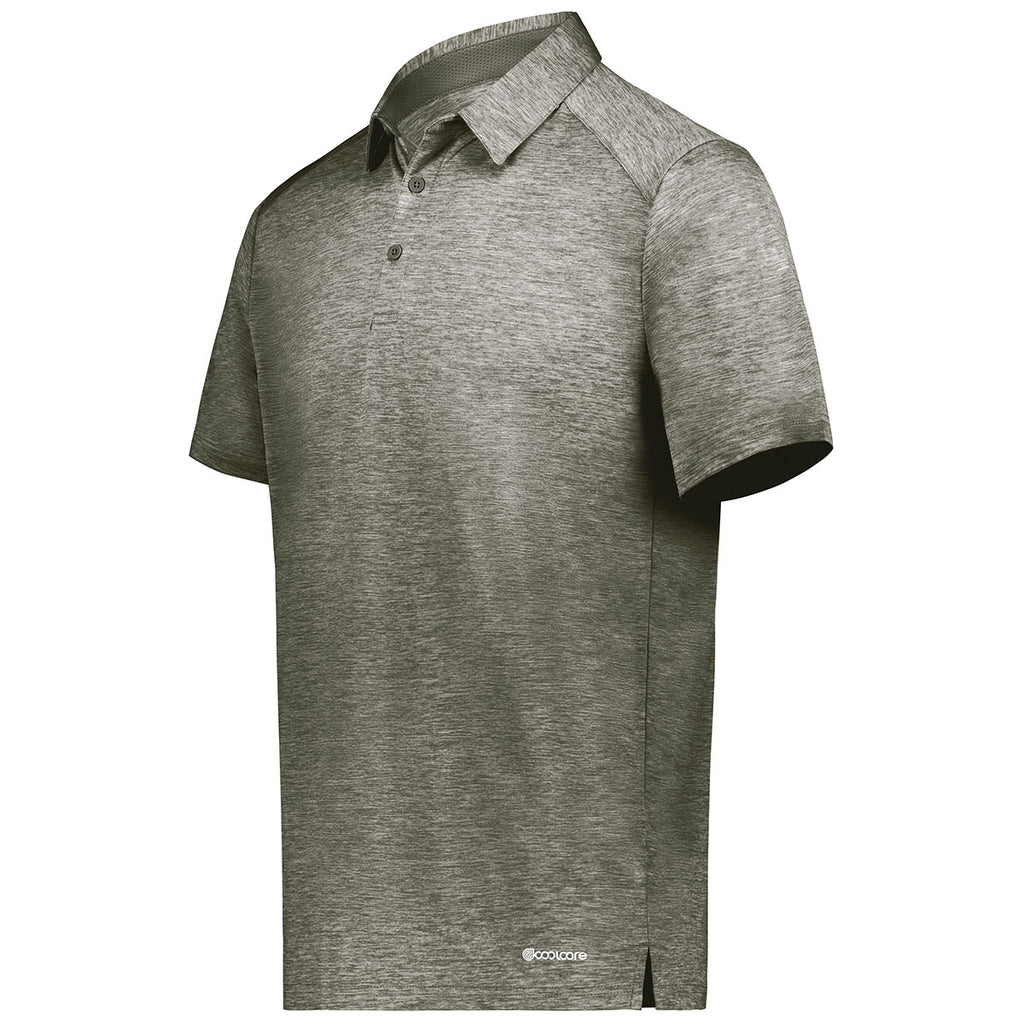 Holloway Men's Olive Heather Electrify Coolcore Polo