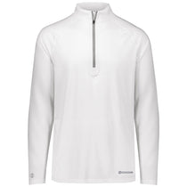 Holloway Men's White Electrify Coolcore 1/2 Zip Pullover