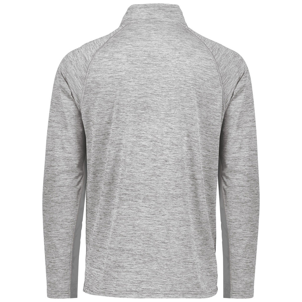 Holloway Men's Athletic Heather Grey Electrify Coolcore 1/2 Zip Pullover