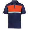 Holloway Men's Navy/Orange Prism Bold Polo
