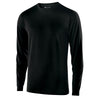 Holloway Youth Black Polyester Long Sleeve Gauge Shirt