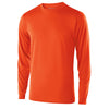 Holloway Youth Orange Polyester Long Sleeve Gauge Shirt