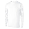 Holloway Youth White Polyester Long Sleeve Gauge Shirt