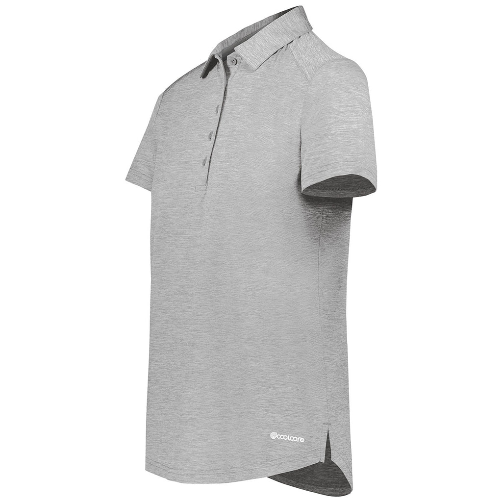 Holloway Women's Athletic Grey Heather Electrify Coolcore Polo