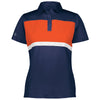 Holloway Women's Navy/Orange Prism Bold Polo
