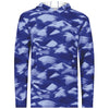 Holloway Men's Navy Glacier Print Stock Cotton-Touch Poly Hoodie