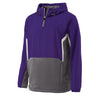 Holloway Men's Purple/Graphite/White Quarter Zip Potential Pullover