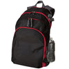 Holloway Black/Scarlet/Graphite Dobby Polyester Backpack