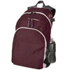 Holloway Maroon/White/Graphite Dobby Polyester Backpack