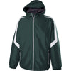 Holloway Men's Dark Green/White Full Zip Charger Jacket