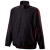 Holloway Men's Black/Scarlet Full Zip Hooded Aggression Jacket