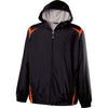 Holloway Men's Black/Orange Full Zip Hooded Collision Jacket