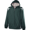 Holloway Men's Dark Green/White Full Zip Hooded Collision Jacket