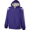 Holloway Men's Purple/White Full Zip Hooded Collision Jacket