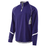 Holloway Men's Purple/White Quarter Zip Tenacity Pullover