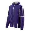 Holloway Men's Purple/White Full Zip Hooded Fortitude Jacket
