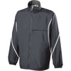 Holloway Men's Carbon/White Full Zip Hooded Circulate Jacket