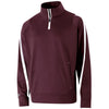 Holloway Youth Maroon/White Quarter Zip Determination Pullover