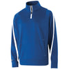 Holloway Youth Royal/White Quarter Zip Determination Pullover