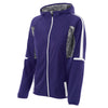 Holloway Women's Purple/White Full Zip Hooded Fortitude Jacket