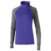 Holloway Women's Purple/Carbon Heather Fleece Quarter Zip Affirm Pullover