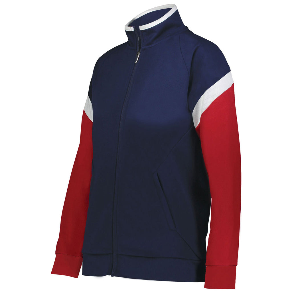 Holloway Women's Navy/White/Scarlet Limitless Jacket