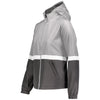 Holloway Women's Athletic Grey/Carbon Turnabout Jacket