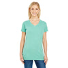 Threadfast Women's Seafoam Pigment Dye Short-Sleeve V-Neck T-Shirt