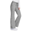 Cherokee Women's Grey Workwear Premium Core Stretch Jr. Fit Low-Rise Drawstring Cargo Pant