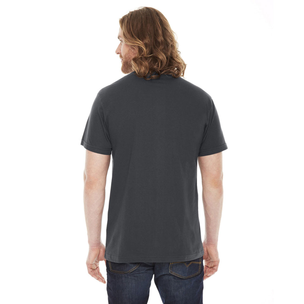 American Apparel Unisex Coal Fine Jersey Pocket Short Sleeve T-Shirt