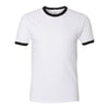 American Apparel Unisex White/Black Fine Jersey Ringer T-Shirt