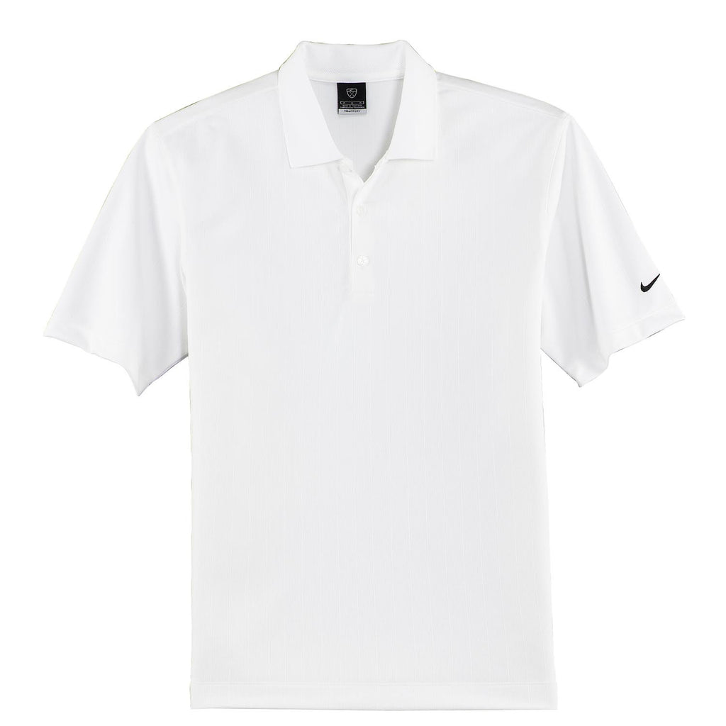 Nike Golf Men's White Dri-FIT S/S Textured Polo
